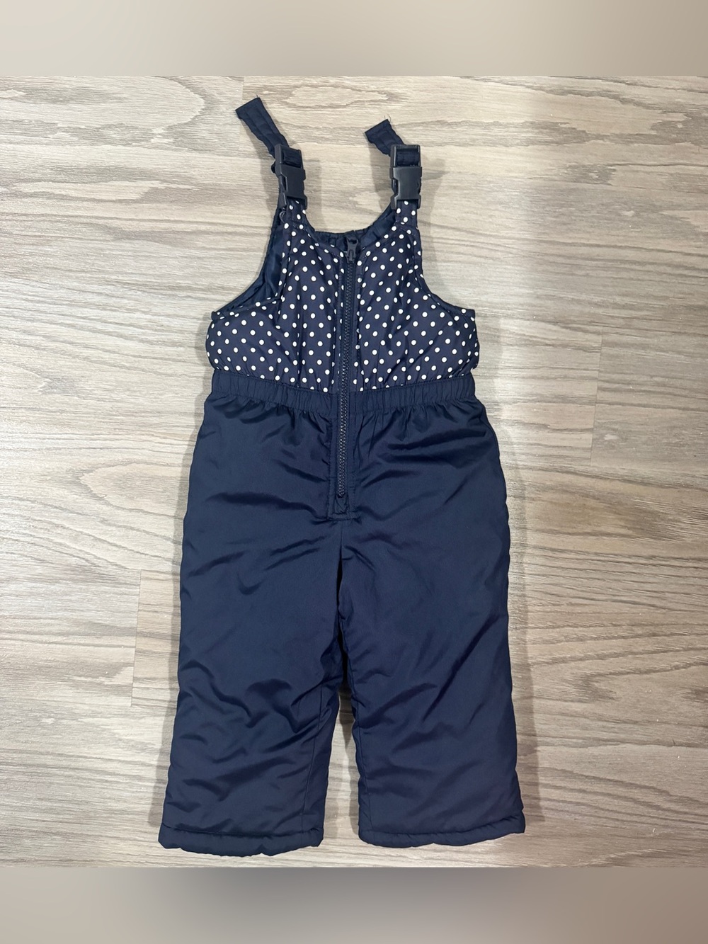 OshKosh B’gosh 2T Toddler Snow Bib Polka Dot Insulated Ski Overalls